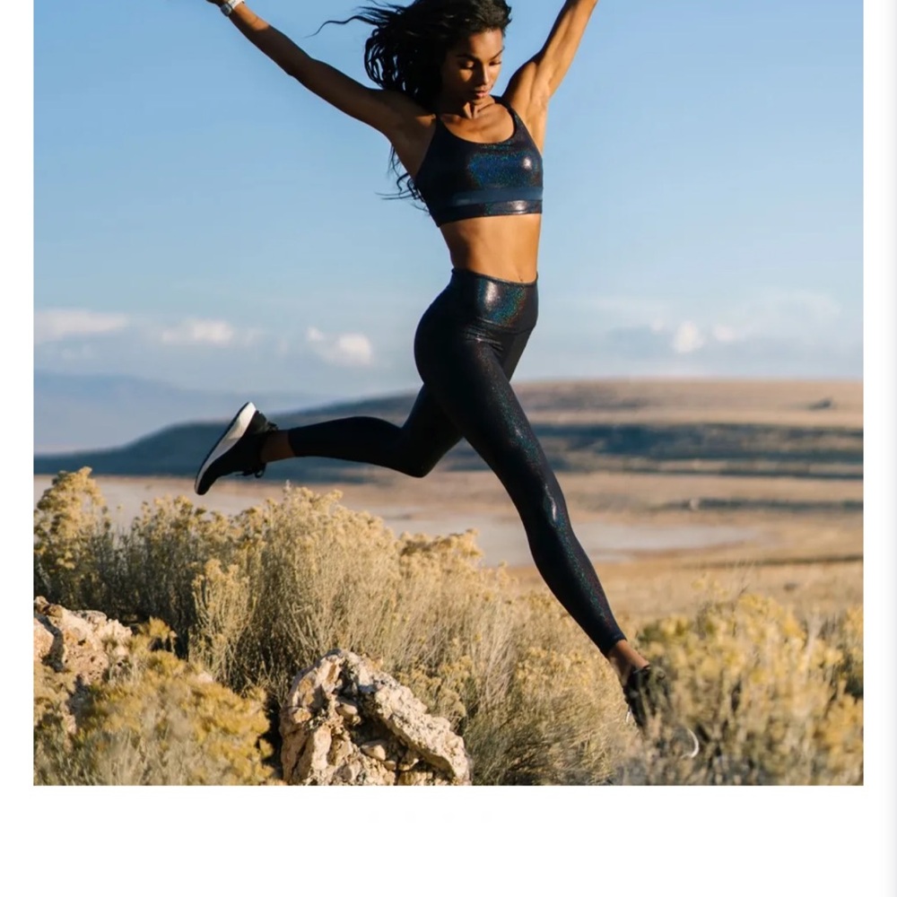 ZYIA Midnight Blue Shimmer Leggings